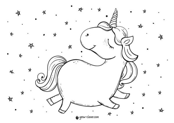 Раскраски Единороги милые