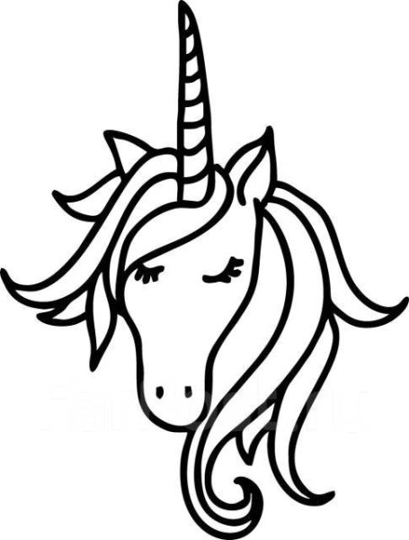 Единорог трафарет для рисования