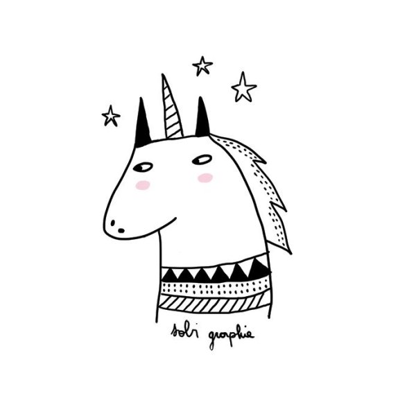 Единорог эскиз