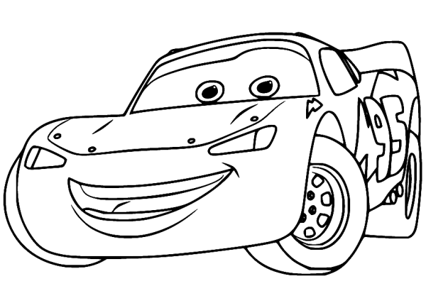 Молния Маккуин чёрно белое