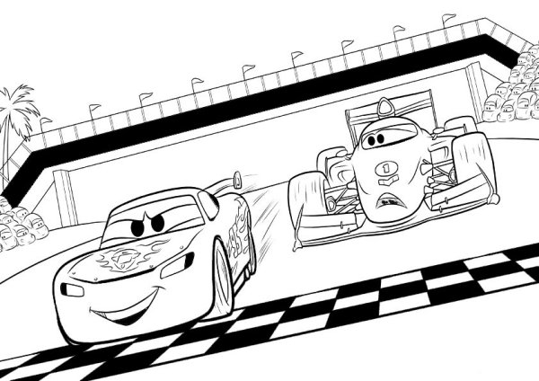 Раскраска молния Маккуин Чико