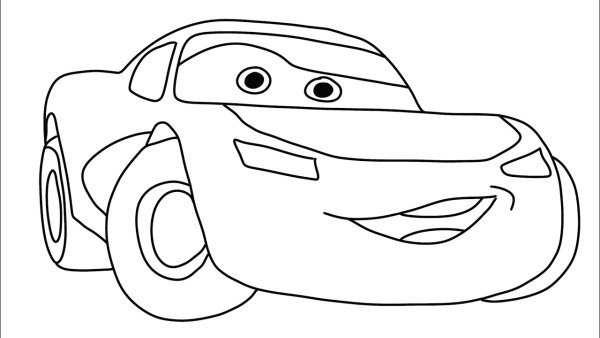 Раскраски для детей 3-4 лет молния Маквин