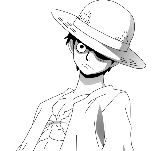 Раскраски аниме Ван Пис Луффи