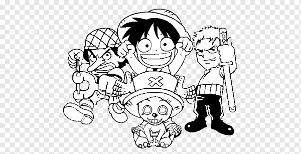 Раскраска Ван Пис Луффи