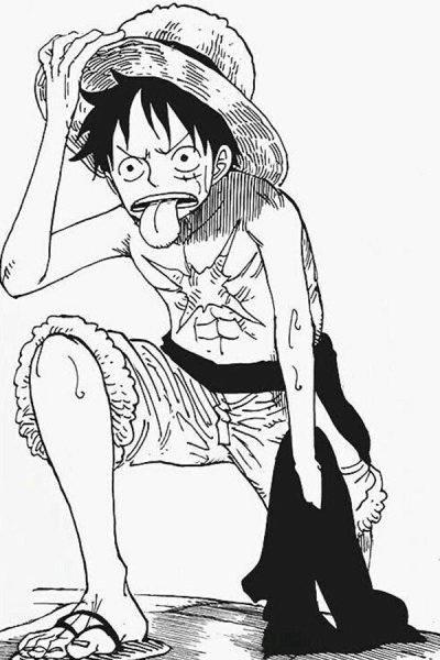 Аниме раскраска Луффи