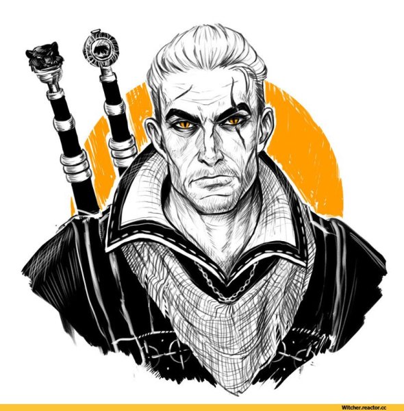 Ведьмак Геральт рисунок