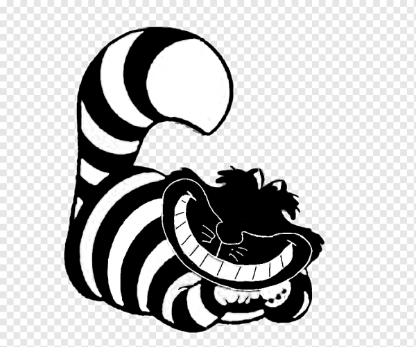 Чеширский кот черно белый