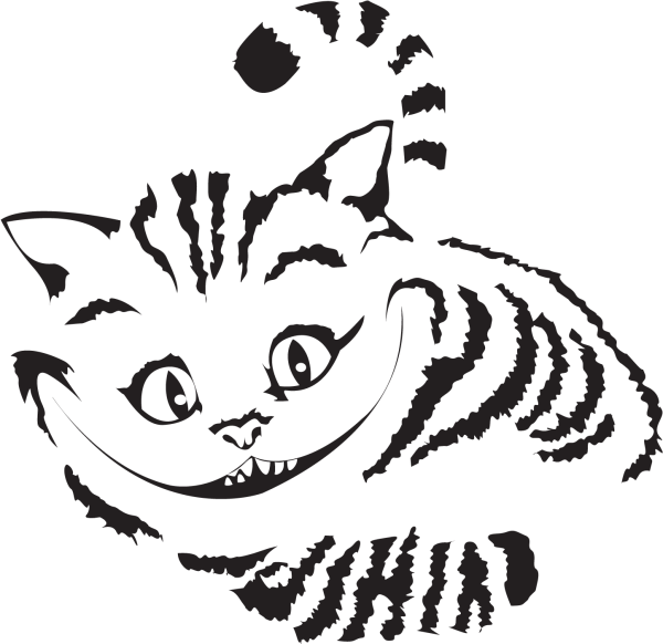 Чеширский кот трафарет