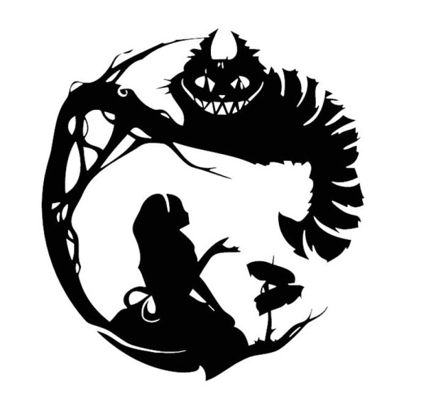 Чеширский кот наклейка