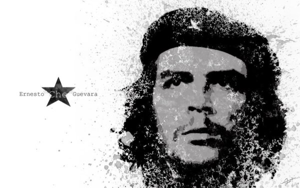 Че Гевара черно белый