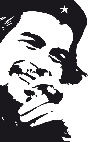 Фидель Кастро черно белая картина
