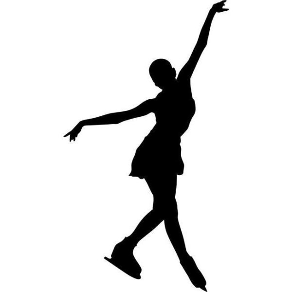 Трафарет фигуристки