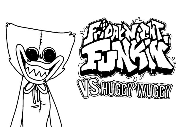 Huggy Wuggy раскраска