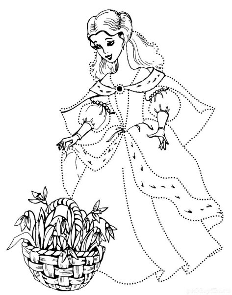 Раскраска к сказке 12 месяцев падчерица