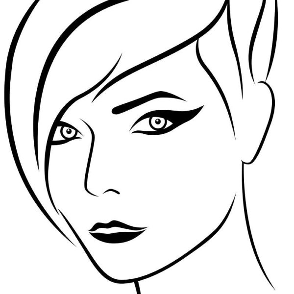 Лицо девушки раскраска