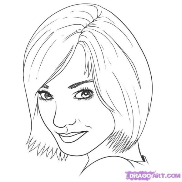Нарисовать лицо девушки