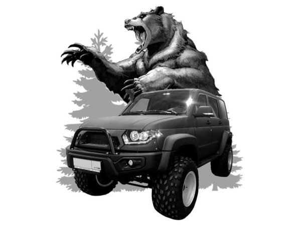 УАЗ Патриот спереди рисунок