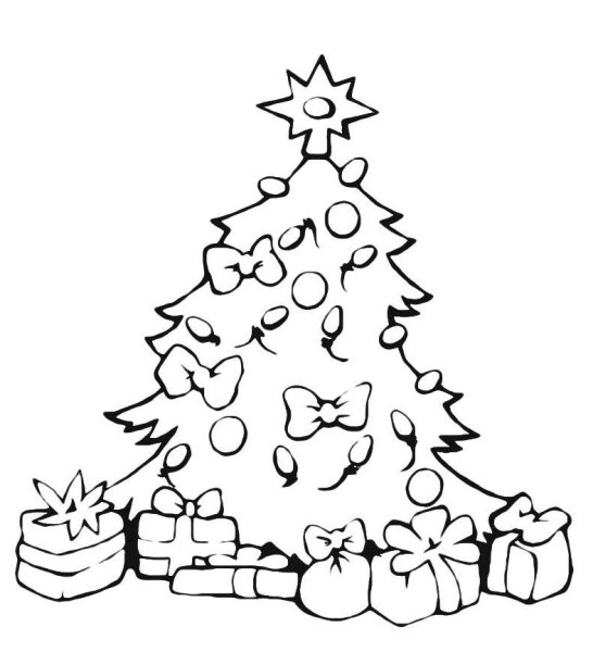 Елка черно белая