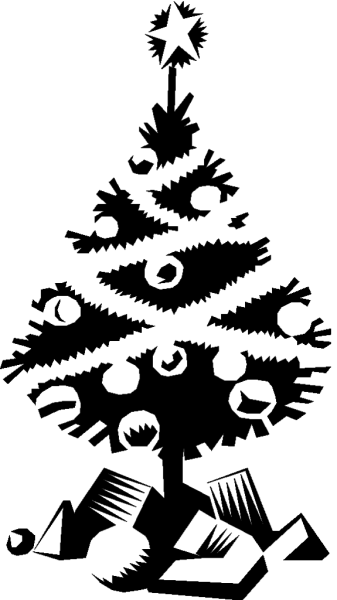 Елка черно белая