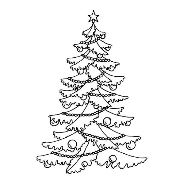 Елка контур