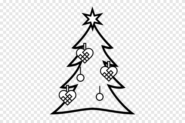 Елка раскраска