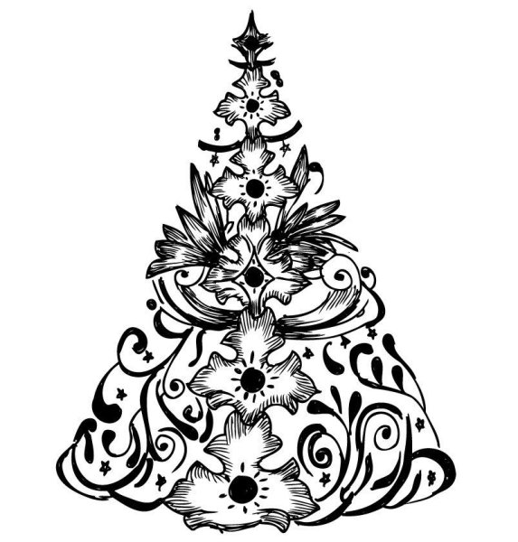 Новогодняя раскраска (белка)