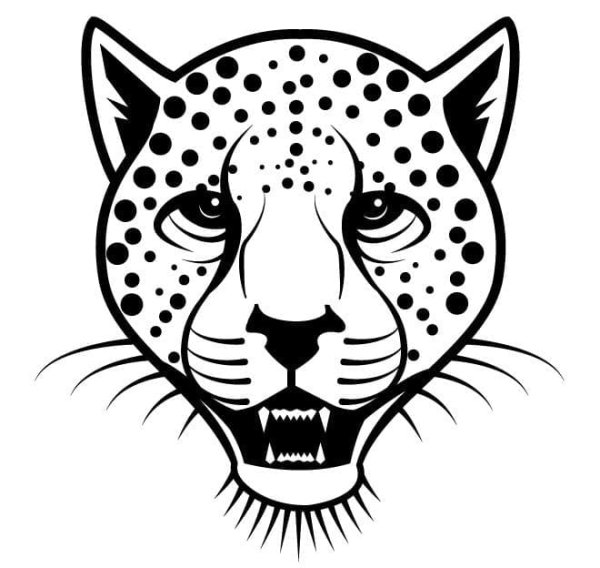 Морда леопарда Графика