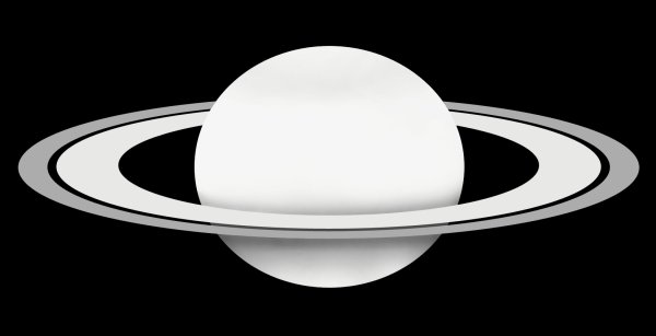 Планета Сатурн на белом фоне