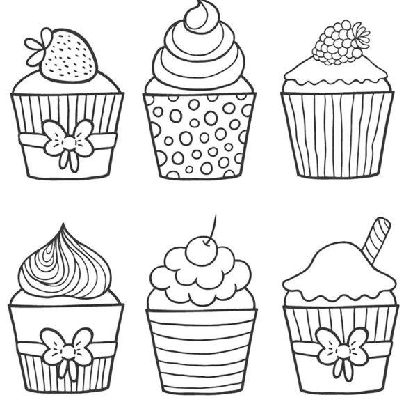 Раскраска кексики