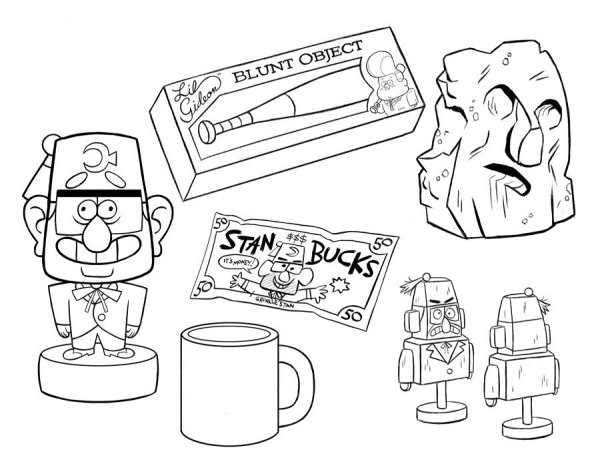 Раскраска Гравити Фолз Хижина чудес