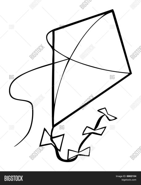 Раскраска воздушный змей с орнаментом