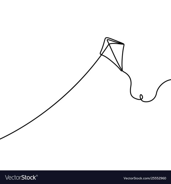 Воздушный змей трафарет