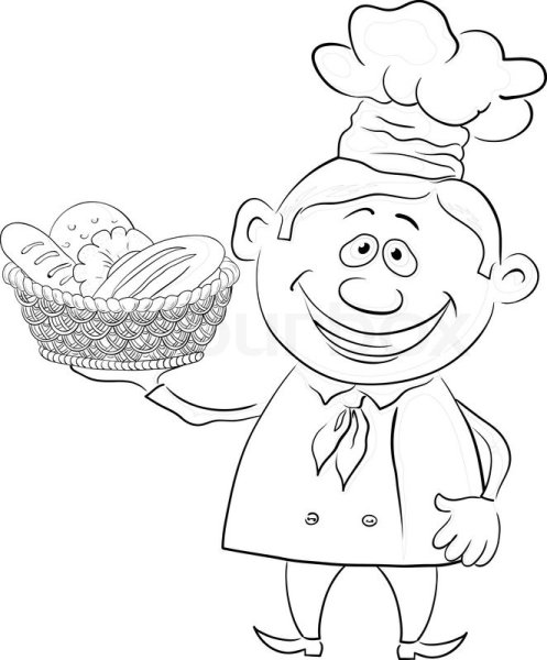 Поваренок раскраска для детей