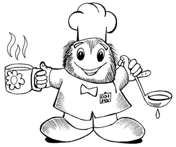 Поваренок трафарет