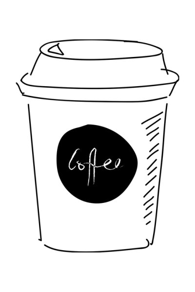 Векторный стакан кофе