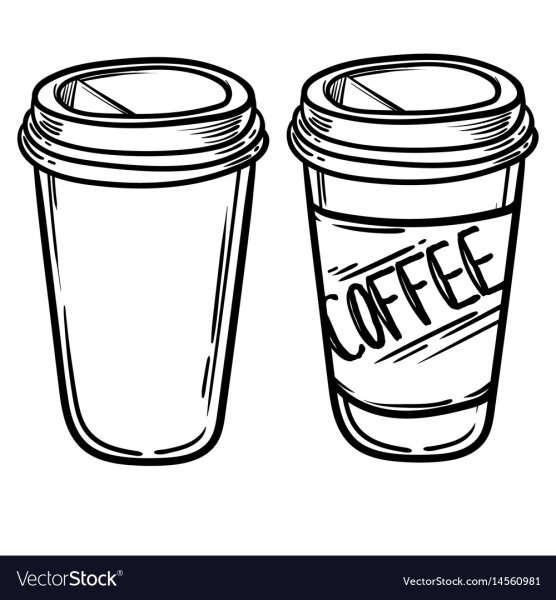 Стаканчик кофе контур