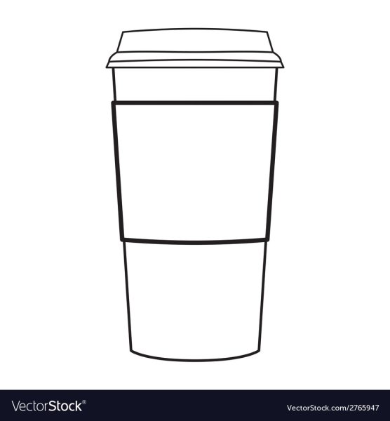 Стаканчик кофе контур
