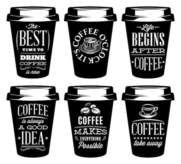 Стакан кофе на вынос вектор