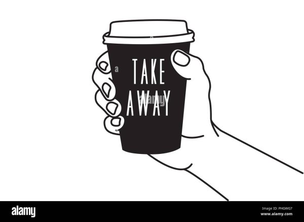 Стакан кофе в руке вектор