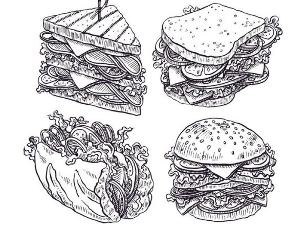 Эскиз бутерброда