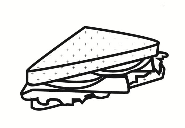 Сэндвич раскраска