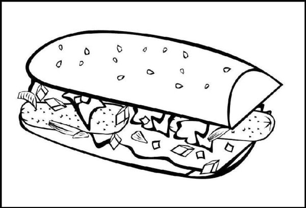 Сэндвич векторный рисунок