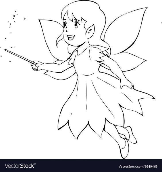 Контур феи для рисования