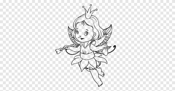 Раскраска маленькая Фея