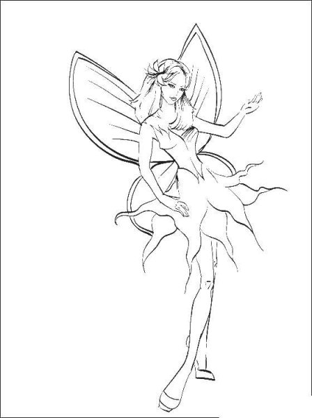 Фея черно белая