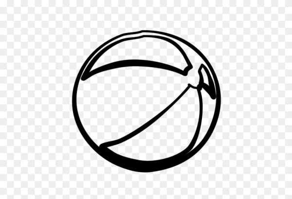 Клипарт черно белый мяч