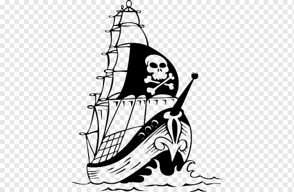 Пират черно белый