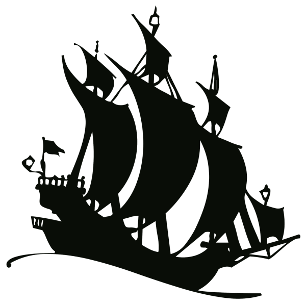 Силуэт корабля с парусами