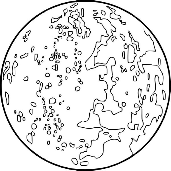 Планета Меркурий разукрашки