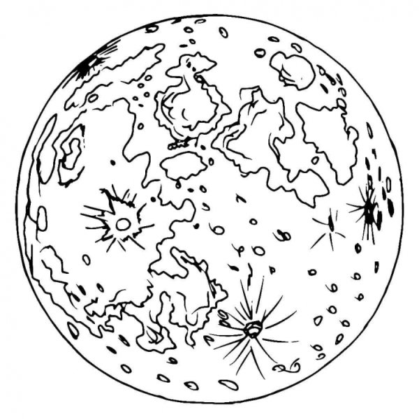 Планета Меркурий раскраска